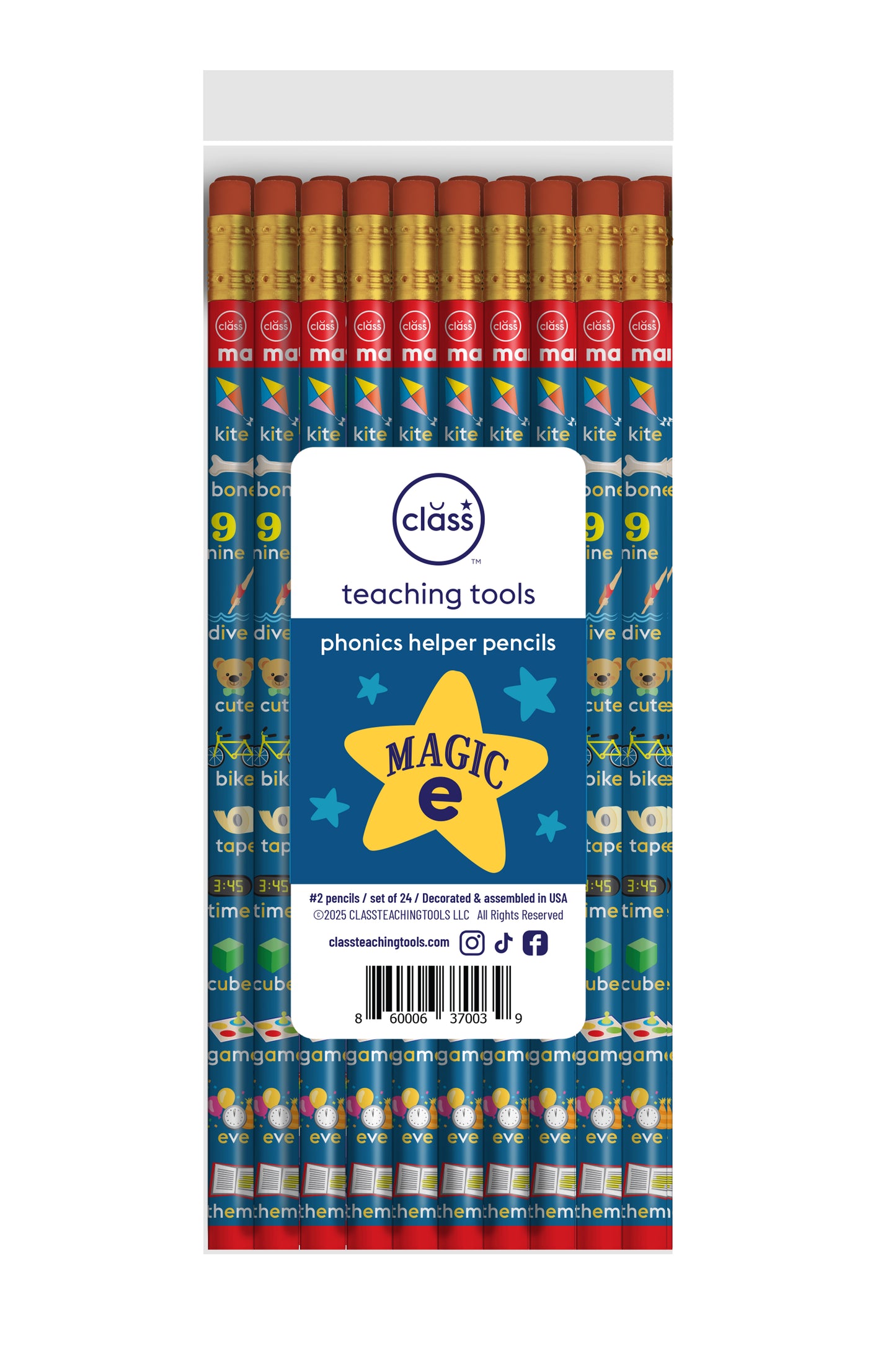 Magic - E Phonics Pencils - Class Pack