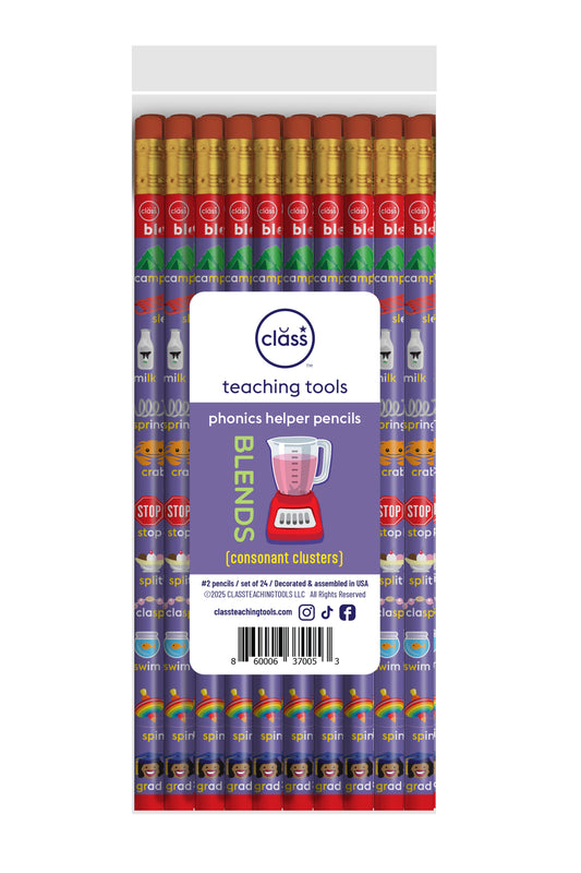Blend Phonics Pencils - Class Pack