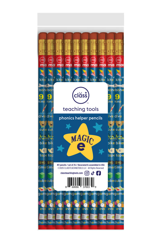 Magic - E Phonics Pencils - Class Pack